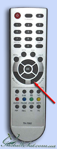 Page button on the Technosat remote