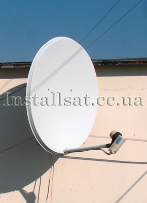 The antenna is tuned to the ABS 1 satellite, 75.0°E