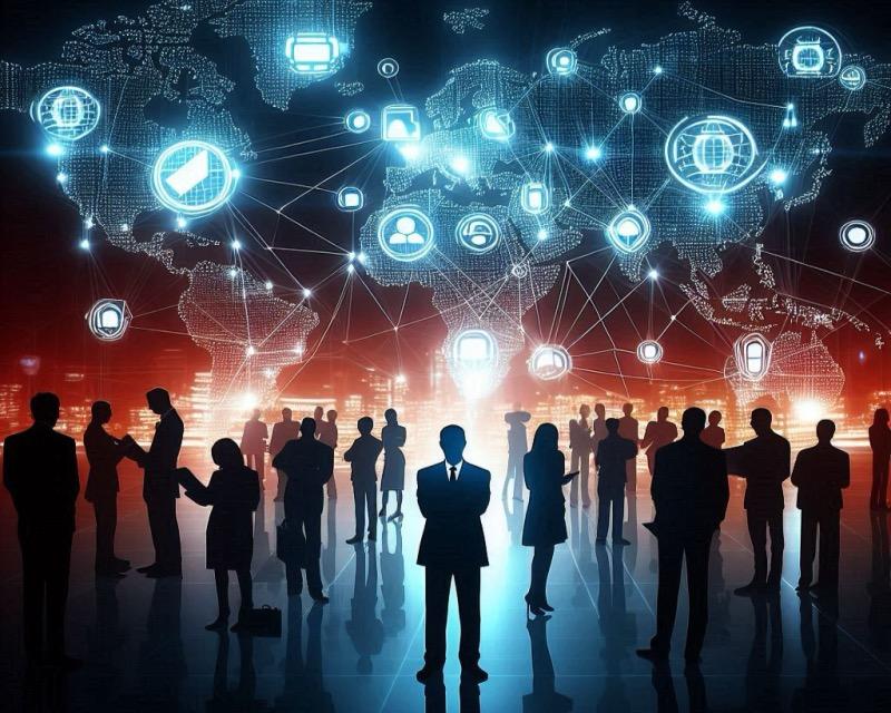 Illustration for the article "BBC News Unveils New International Model for Growth"