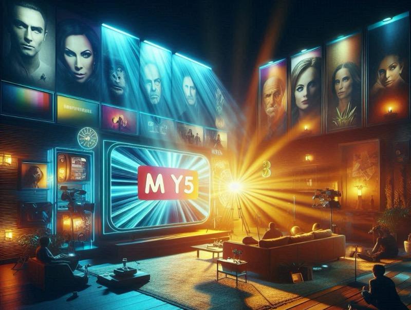 Illustration for the article "Channel 5's My5 Streaming Service Sees Record Growth in 2024"