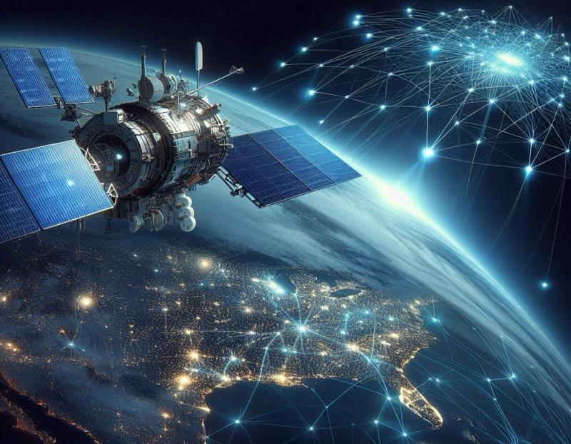 Ілюстрація до статті "Eutelsat змінює фокус з споживчого широкосмугового доступу на мобільні послуги на тлі конкуренції зі Starlink"