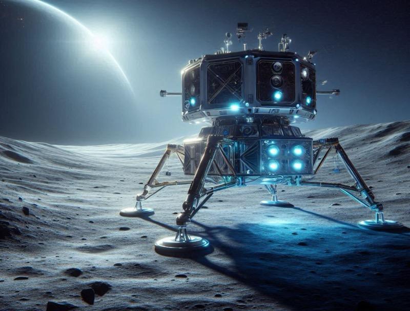 Ілюстрація до статті "Firefly Aerospace досягла історичної посадки на Місяці з Blue Ghost"