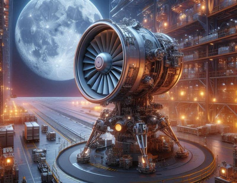 Illustration for the article "ispace Delays Lunar Lander Launch to 2027 Due to Engine Change"