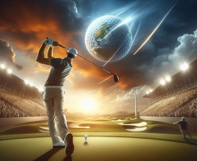 Illustration for the article "LIV Golf 2025 Season to Air on ITV in the UK"
