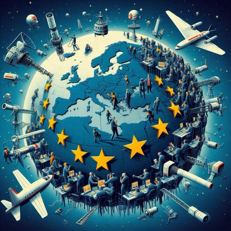 Illustration for the article "MFE-MediaForEurope's Aggressive European Expansion Strategy"
