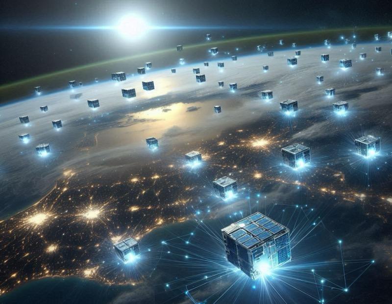 Ілюстрація до статті "Рой супутників NASA Starling: Крок уперед в автономії космічних апаратів"