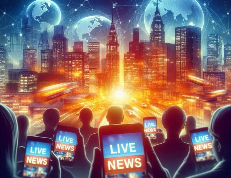Illustration for the article "NBCUniversal's Mobile-First News Streaming Service: A Gamble on the Future of News Consumption"
