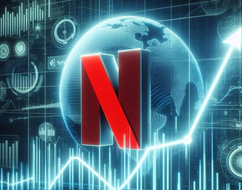 Illustration for the article "Netflix's Q1 Success and Future Projections"