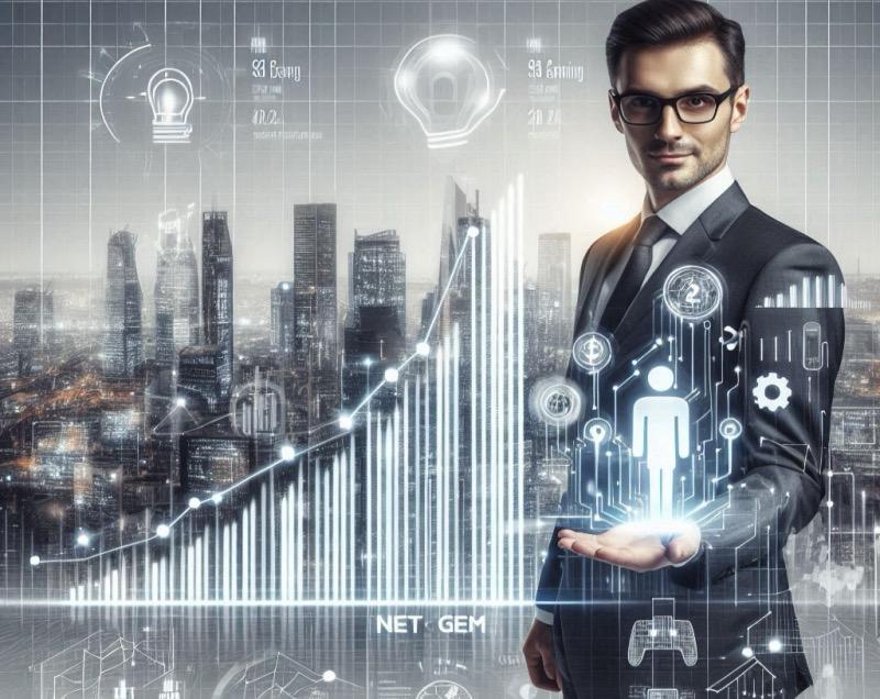 Illustration for the article "Netgem's 2024 Growth Driven by Recurring Revenue and AI Integration"