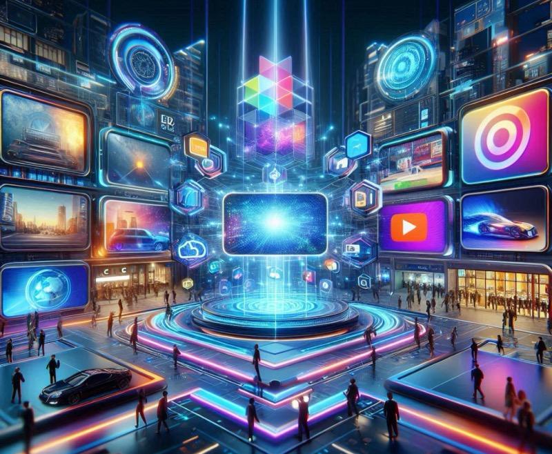 Illustration for the article "Programmatic Advertising Takes Center Stage at CES 2025: A New Era for TV Ads"