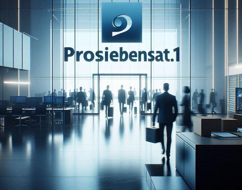 Illustration for the article "ProSiebenSat.1 Announces Major Job Cuts Amidst Shareholder Pressure"