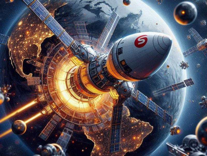 Ілюстрація до статті "Придбання Rocket Lab компанії Mynaric: стратегічний крок до створення сузір’я супутників"