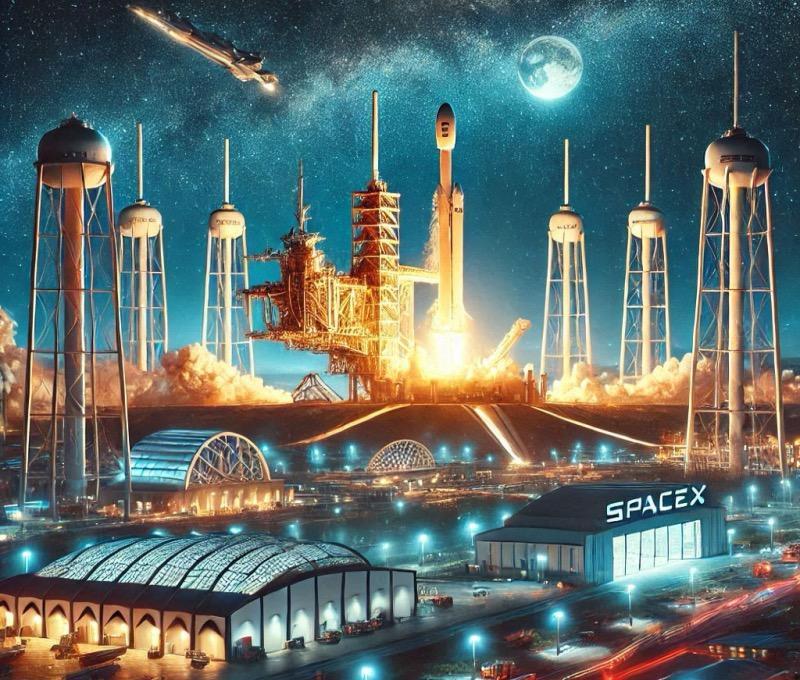 Ілюстрація до статті "SpaceX домінує у рекордному році орбітальних запусків 2024"