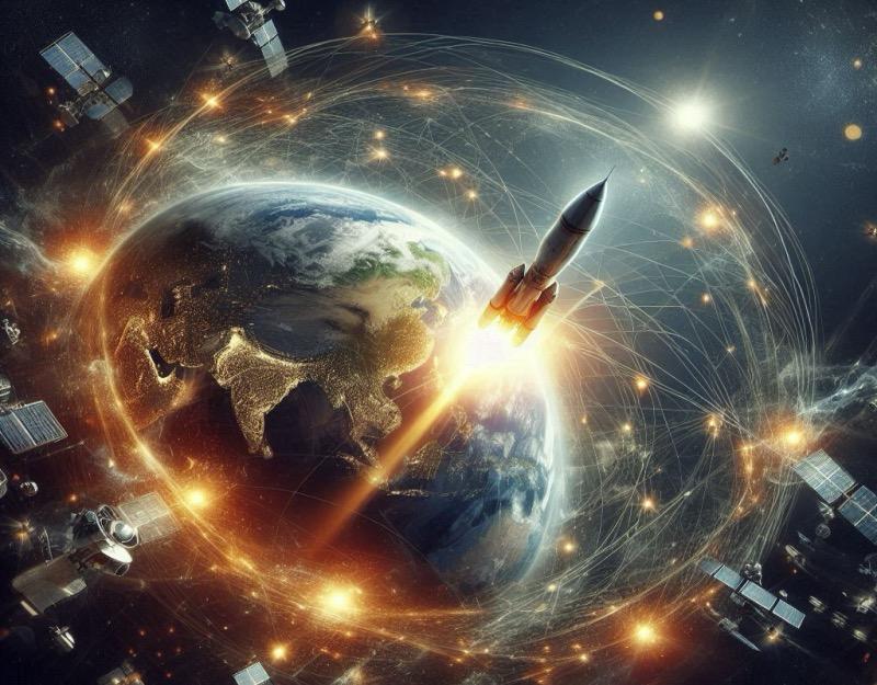Ілюстрація до статті "Запуск SpaceX місії NRO NROL-153: розширення сузір'я супутників на низькій навколоземній орбіті"