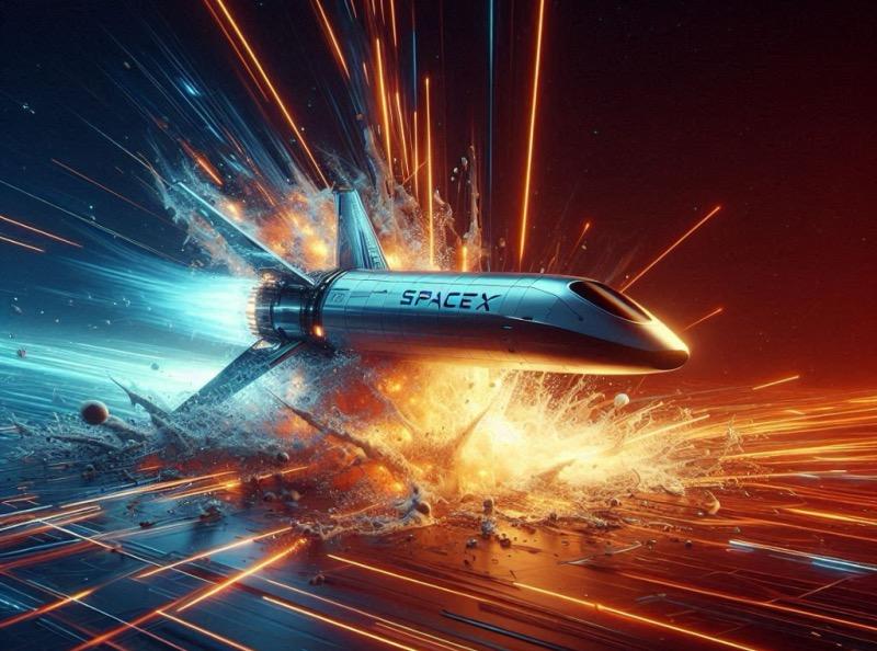 Ілюстрація до статті "Розслідування SpaceX вибуху Starship: Гармонійна відповідь стала причиною невдачі"