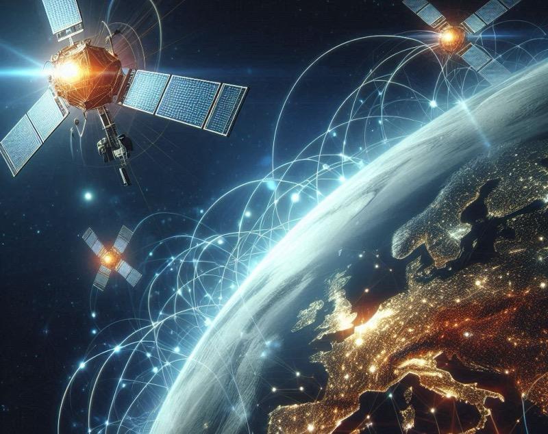Illustration for the article "Spain Invests in Sateliot's Satellite Constellation Expansion"