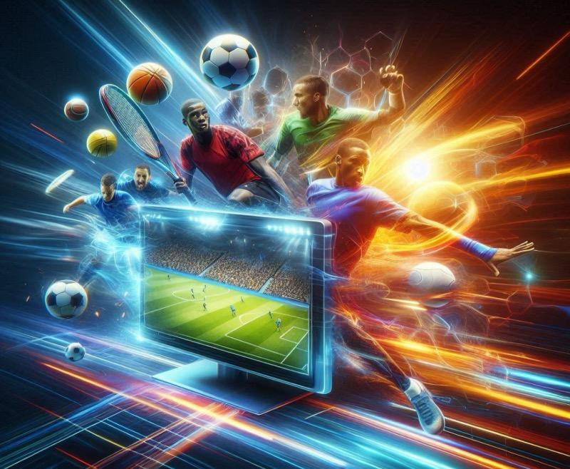 Illustration for the article "Streaming Wars Heat Up: Sports Content Drives SVOD Growth"