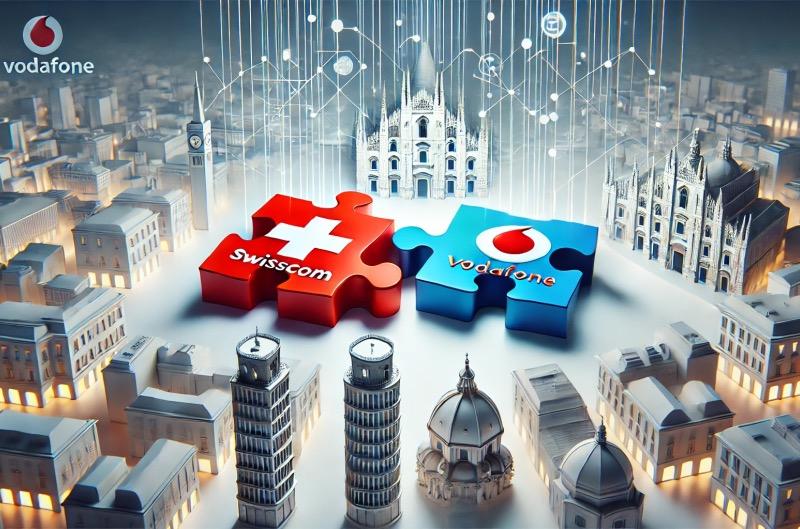Illustration for the article "Swisscom's Acquisition of Vodafone Italia Approved: Creating a Converged Challenger"