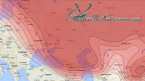 Coverage map of the ABS 2 television satellite. Beam (ABS-2) Российский