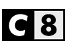 Logo of the channel "C8"